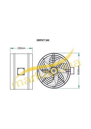 Fanex DRPKT 300 Aksiyel 2500 m³/h 30 cm Kanal Tipi Fan
