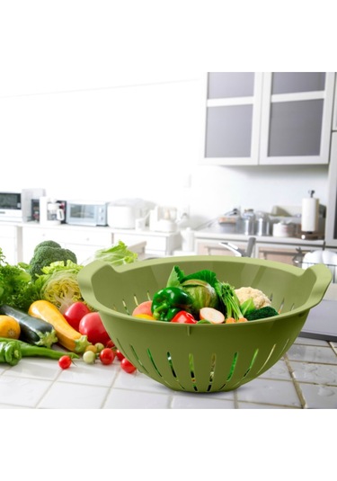 Ceronni Handy Kaseli Süzgeç 3 Lt Yeşil Yeşil