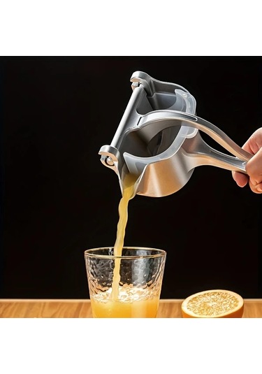 Chuangyinshop Silvery Manuel Sıkacak, Limon Sıkacağı, 4 Mevsim Kullanılabilir Çok Amaçlı Meyve Sıkacak Gümüş