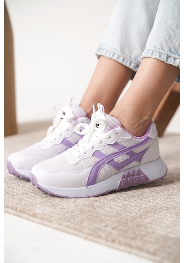 Garantili D0120 Günlük Ortopedik Kadın Sneaker Spor Ayakkabı Lila