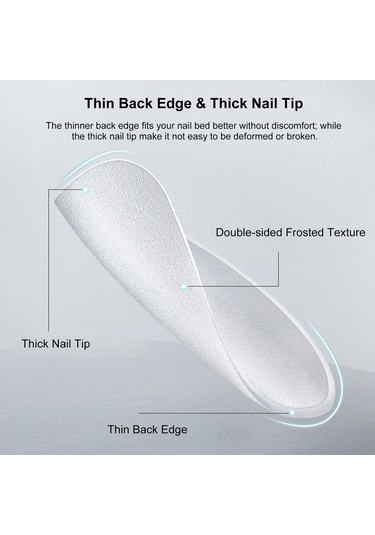 Reedark 420 Adet Mat Yumuşak Takma Tırnak Uçları - 15 Boyut, Tam Kaplama, Kolay Uygulama