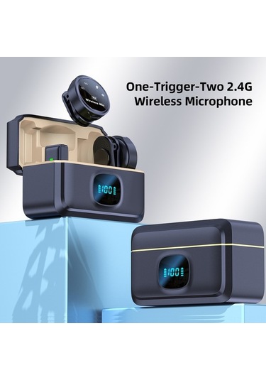 Didadodo 2.4g Kablosuz Mikrofon Seti - Klipsli, Gürültü Önleyici, Şarj Kutusu Dahil Akıllı Telefonlar İçin