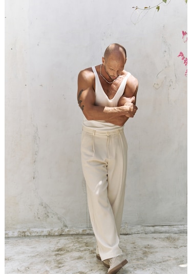 Ayyubay Naturel Pileli Erkek Pantolon Natürel