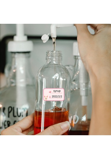 Aubyhe D101 Uyumlu 17x17mm 290 Yaprak Termal Etiket Kağıdı - Sütlü Pembe Rengi 1 Rulo