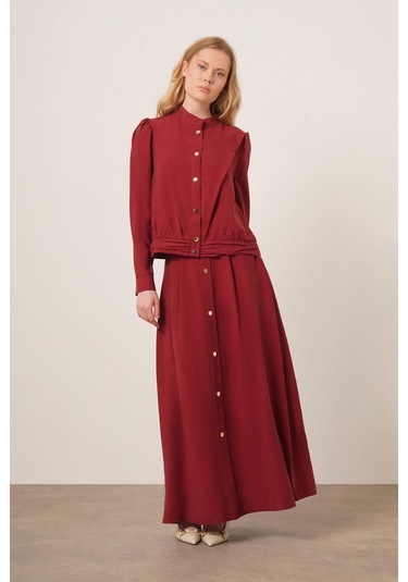 Ftz Women Kadın Modal Etekli Takım Bordo 31174 Bordo