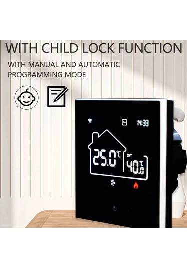Yaozixa Me-82f Beyaz Wifi Akıllı Termostat: Klima Ve Yeraltı Isıtması İçin Uyumlu, Uzakdan Kontrol, Alexa/google Desteği, Çocuk Kilidi, Veri Saklama