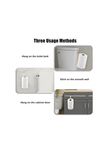 Homyl Tuvalet Kağıdı Tutucusu Banyo Organizasyonu Ofis Yurt Gümüş