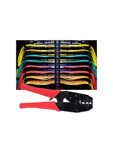 Xindoker Elektrikçi Ağ Kablo Somunlama Ve Presleme Aleti - 4p 6p 8p Uyumlu Ergonomik El Kolu, Dayanıklı Karbon Çelik Jl-2008r