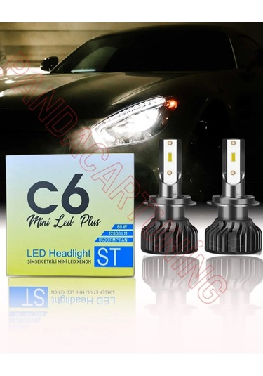H4 Led Xenon Şimşek Etkili C6 Mini Led Plus