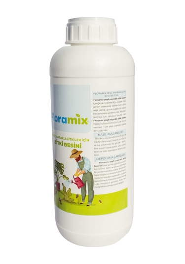 Floramix Yeşil Yapraklı Bitkiler İçin Solucan Gübreli Bitki Besini - Vitamini 1 L