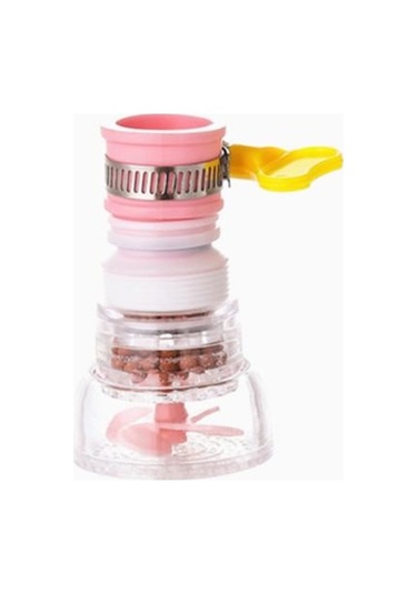 Jms 360 Derece Dönen Duş Mutfak Su Filtresi Musluk Kafası Memesi With Filter Stone Pembe