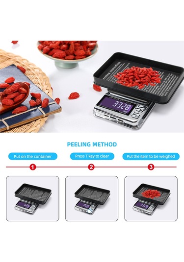 Yüksek Hassasiyetli Terazi, 1000gx0.01g Dijital Lcd Paslanmaz Usb Şarj Gümüş