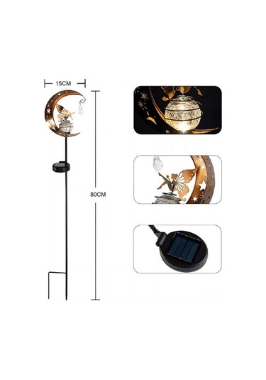 Opulentliving Güneş Enerjili Bahçe Lambası - Sıcak Beyaz, Su Geçirmez Tasarım Diğer