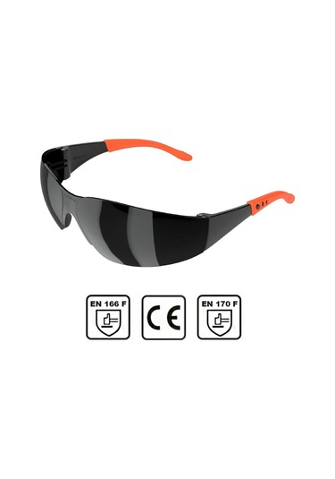 Sembol İş Güvenlik Gözlüğü Kaynak Koruyucu Gözlük S500 Siyah