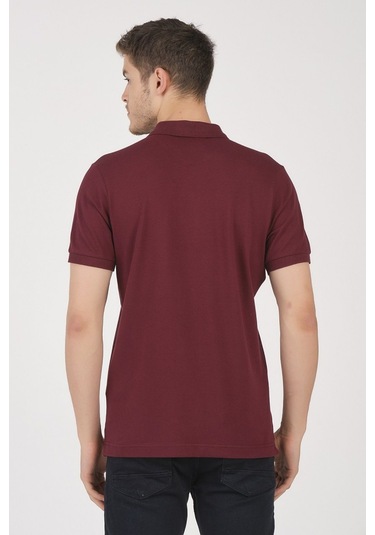 Classıc Pamuk Regular Comfort Erkek Polo Yaka Tişört Koyu Bordo