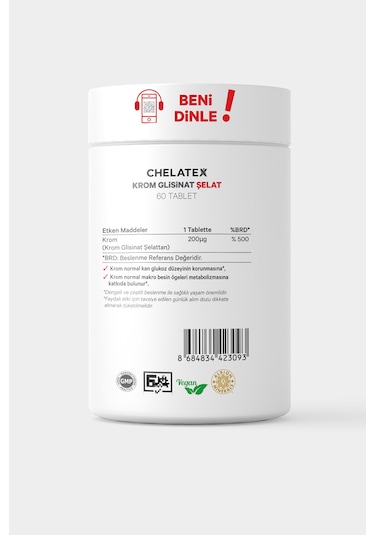 Chelatex Krom Glisinat Takviye Edici 60 Tablet