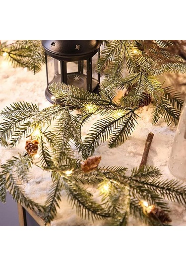 Jeemson Yıldızlı Led Konik Gövde Zirvesi, 20 Işık, 2 Metre, Aa Pil İle Çalışır, Kış Dekorasyonu Yeşil