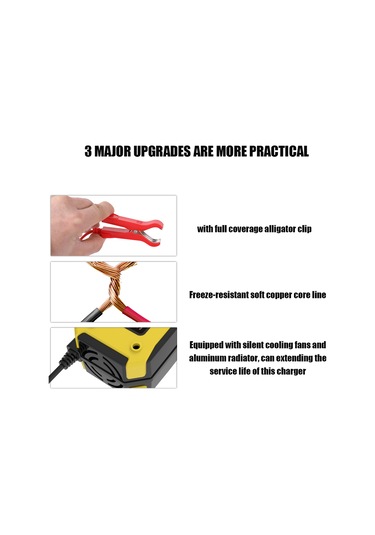 Ximistore9 Akıllı 12v 7a Şarj Cihazı - Araba, Motosiklet Ve Tekne Aküleri İçin 7 Aşamalı Şarj