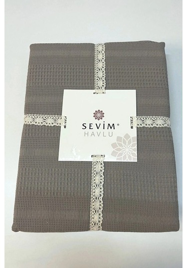 Tek Kişilik Waffle Pike 160x230cm, %100 Pamuk, Petek Tasarım, Gri Renk Gri