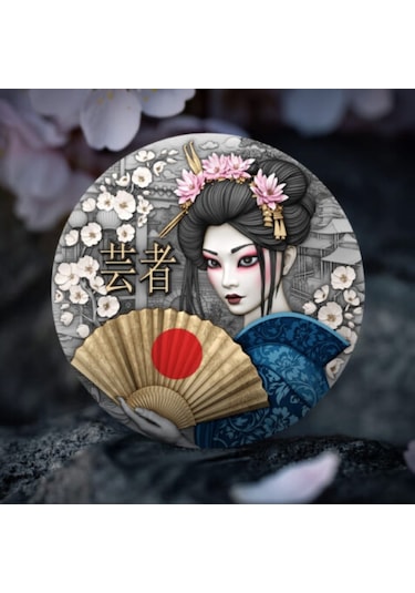 Agakulche Japon Geyşa Gümüş Sikke Coin