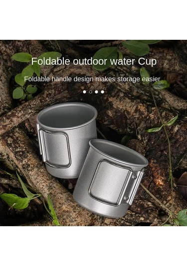 Tcherchi 4 Adet Kupa Bardak Sofra Kamp Gereçleri Açık Mutfak Ekipmanları Gri