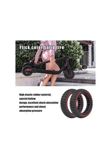 Xiaomi M365 / Pro / Pro2 / 1s / Lite E-scooter 8.5x2 İnç Kaymaz Tekerlek Değiştirme Lastik Lastik - Kırmızı