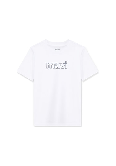 Mavi - Mavi Logo Baskılı Beyaz Tişört 66323620 Beyaz