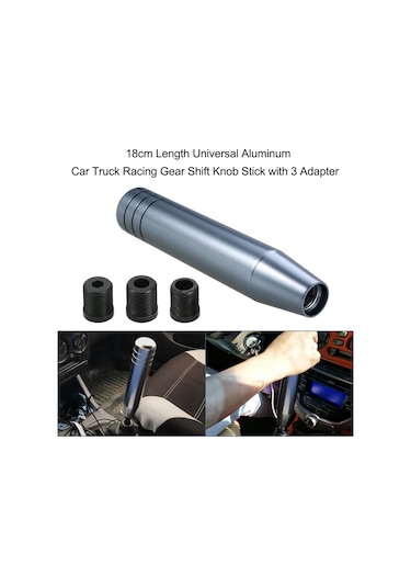 Vkemall Alüminyum Vites Topu 18cm Evrensel Uyumlu Gri Renkli Vites Kolu Takımı Diğer