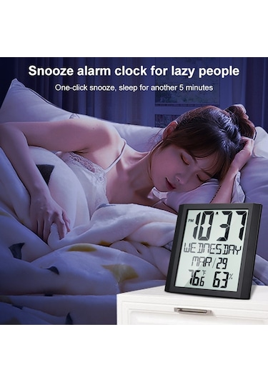 Sones Ts-8608 Çok İşlevli Büyük Ekran Saat Ev Yaratıcı Termometre Higrometre