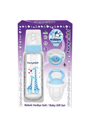 Hanymish Bebek Hediye Seti 4 'lü Mavi