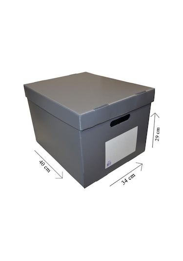 Temel Arşiv Kolisi 5'li Klasör Kapasiteli Gri 5 Adet