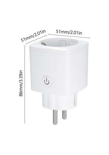 Pazly 16a Akıllı Wifi Priz - Google Home Uyumlu, Uzaktan Kontrol, Zamanlayıcı, Ses Komutu, Enerji Takibi, Beyaz