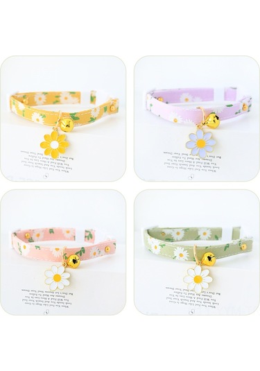 Geeksen Küçük Kedi Köpekler İçin Güvenli Kanca Çiçekli Bilezik, Çift Katlı Gelişmiş Model, Pembe, S 18-30cm , Günlük Kullanım İçin Dayanıklı Züccaciye Aksesuarı