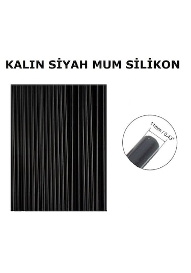 Four Season 1 Kg Siyah 11.3x300 Mm Kalın Çubuk Mum Silikon