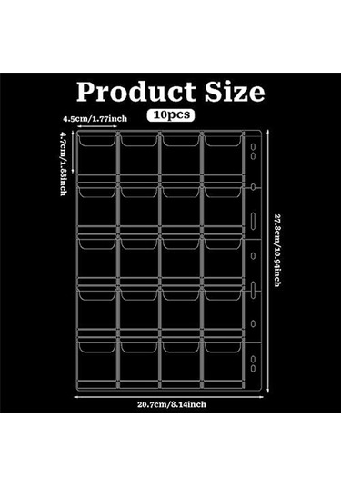 Anjiexun Madeni Para Albümü Koleksiyon Kolleksiyon Kılıfları İçin 9 Delikli Madeni Para Koleksiyon Sayfaları Şeffaf Anjiexun Madeni Para Albümü Koleksiyon Kolleksiyon Kılıfları İçin 9 Delikli Madeni Para Koleksiyon Sayfaları Şeffaf