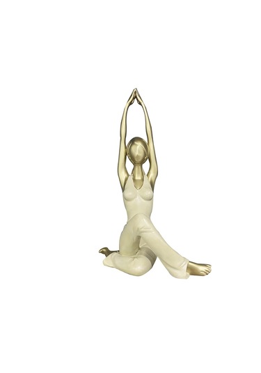 Semeid Yoga Yapan Kadın Heykeli Figürü