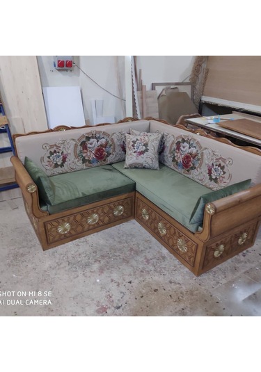 Geleneksel Ahşap Sedir Takımı Model 65 Renkli