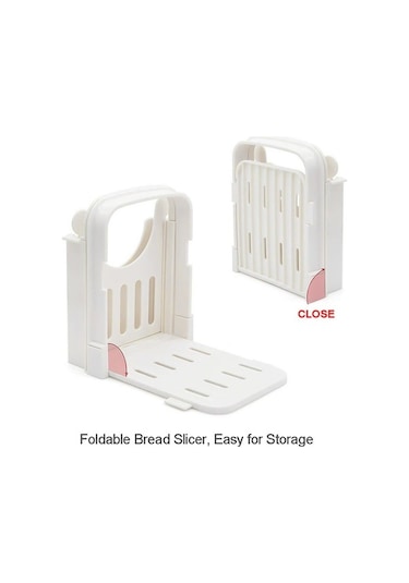 Tongxida Pratik Taşınabilir Ekmek Dilimleyici - Beyaz, Kolay Kullanım Kesici Beyaz