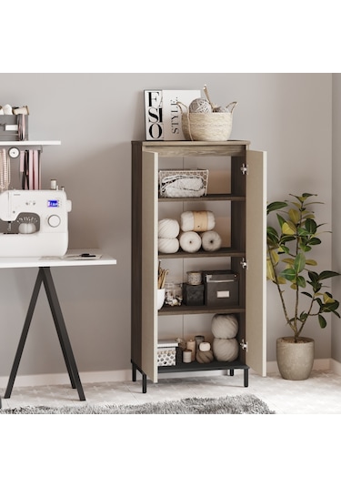 Robin Home Gloria Çok Amaçlı Dolap Banyo Dolabı Mutfak,Ofis,Kiler (484879304) Bej