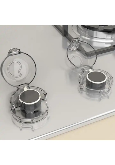 2 Adet Iz Bırakmaz Montajsız Ocak Ve Fırın Gaz Düğmesi Kapatıcı Çok Renkli