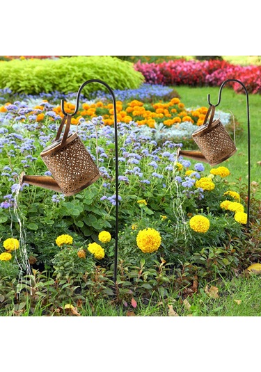 Yaozixa Güneş Enerjili Çaydanlık Şekilli 36 Led Işık, Işık Kontrolü, 600mah Şarj Edilebilir Pil, S Tipi Kanca, Bahçe Ve Ev Dekorasyonu