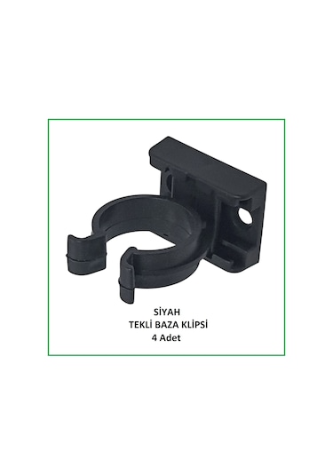 Baza Klipsi, Tekli, Siyah 4 Adet