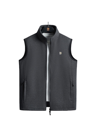 Edwardest Sonbahar Ve Kış Aylarında Kullanıma Uygun, Katyonik Polar Astarlı Ve Kalınlaştırılmış Tasarımlı Erkek Yeleği. Gri