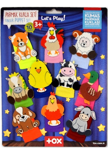 Tox Çiftlik Hayvanları 10 Parça Parmak Kukla Set T220