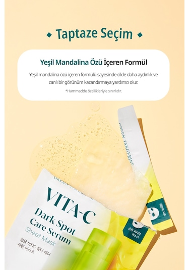 Leke Karşıtı Serum Yaprak Maske Goodal Green Tangerine Vita C Dark Spot Care Serum Sheet Mask