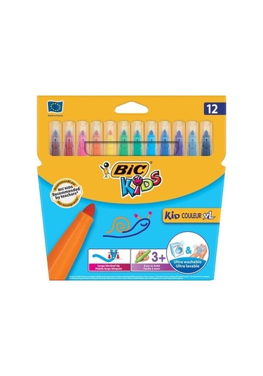 Bic Kid Couleur Xl Keçeli Boya Kalemi 12"Li Kutu