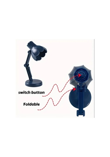 Xuweiwei Koyu Mavi Mini Yaprak Şekilli Dekoratif Sehpa Lambası Mutfak Oturma Odası