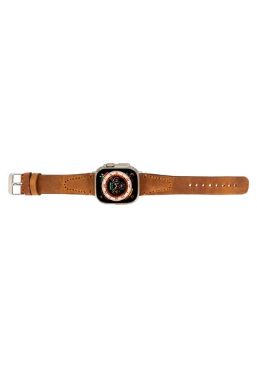 Bloomstrap Avilla Moccasin Deri iOS Watch Uyumlu Kayışı-44/45/46/49mm