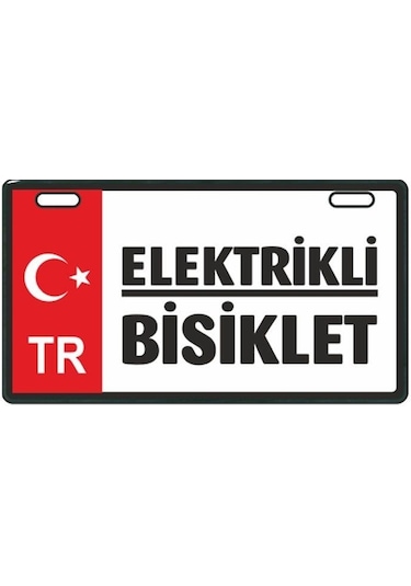 Kırmızı Elektrikli Bisiklet E-bike Plakalık