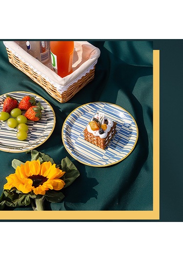 Qingmipy 18cm Gıda Kalitesi Atkı Kağıt Tabak Seti 10 Adet - Biyobozunur, Su Ve Yağa Dayanıklı, Parti & Piknik İçin